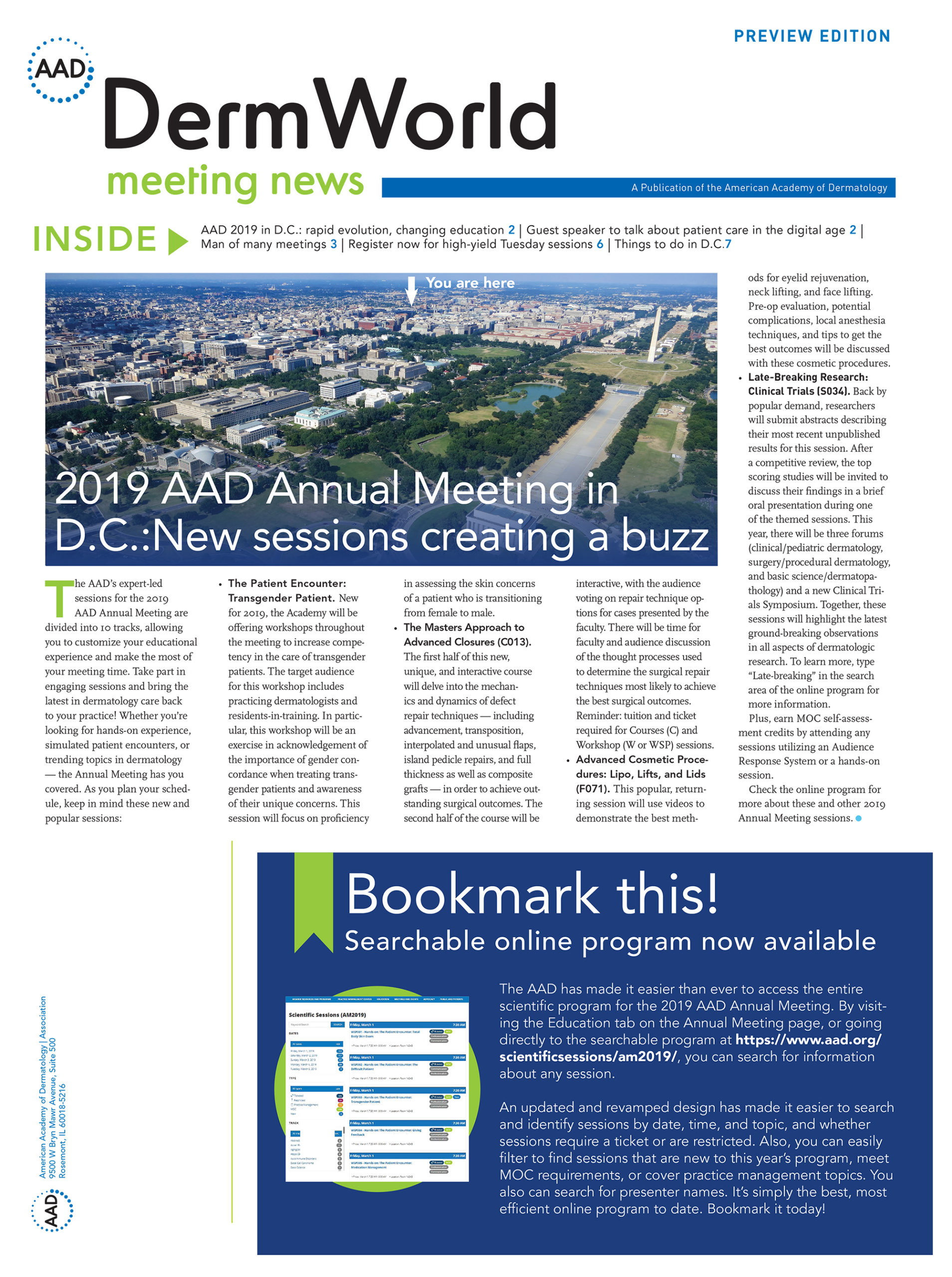 Meeting News and Navigation Products AAD Annual Meeting 2023