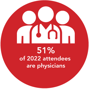 51% of 2022 attendees are physicians
