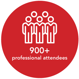 900+<br />
professional attendees